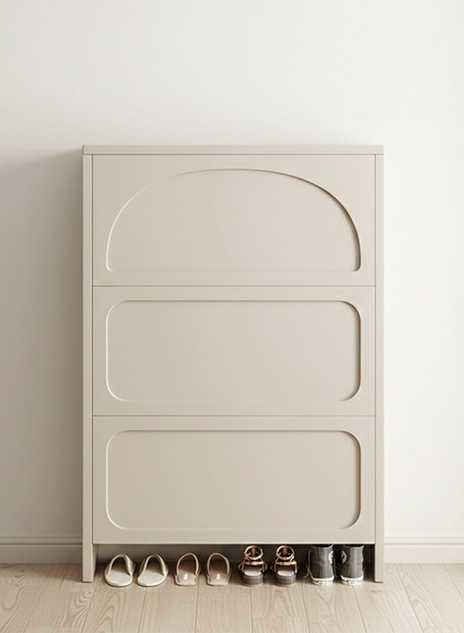 شاربدو خزانة أحذية للمدخل الداخلي، منظم تخزين أحذية رفيع للغاية، رف أحذية خشبي نحيف مع 28-34 زوجًا من الأحذية للمدخل والممر، موفر للمساحة قائم بذاته 100*24*118 سم - Image 2